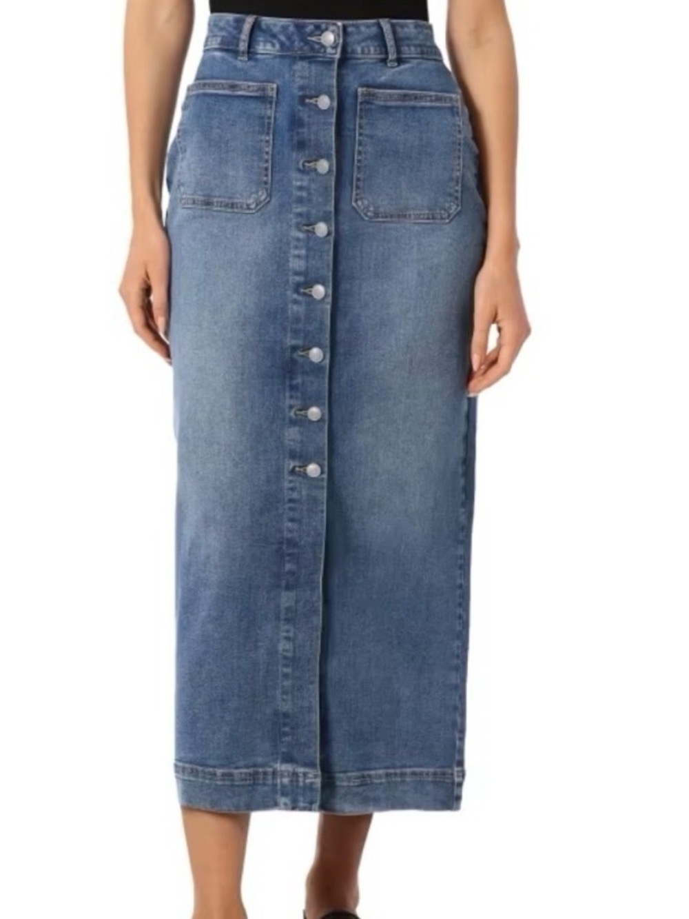 BAGATELLE COLLECTION Midi Denim Skirt Sz 6